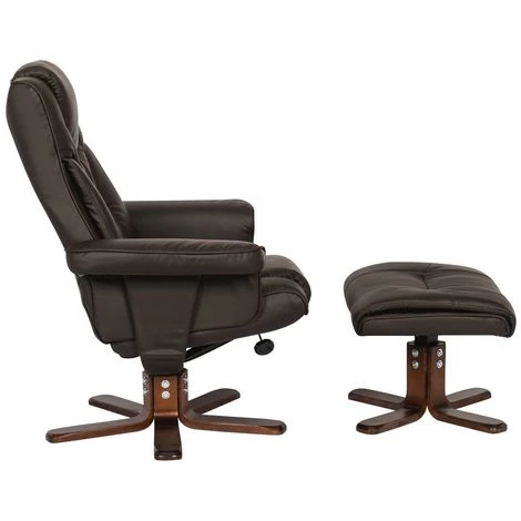 HABITAT ET JARDIN Fauteuil Relax + Repose-pieds "Jackson" - 1 Place - Marron 6 HABITAT ET JARDIN Fauteuil Relax + Repose-pieds "Jackson" - 1 Place - Marron – Image 4