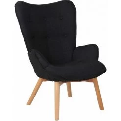 CLP Chaise Lounge Durham En Tissu Noir