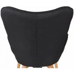 CLP Chaise Lounge Durham En Tissu Noir -Pas Cher Fauteuil Magasin 17613411 4