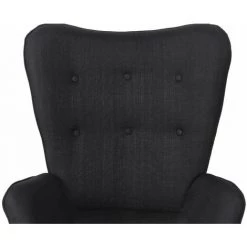 CLP Chaise Lounge Durham En Tissu Noir -Pas Cher Fauteuil Magasin 17613411 5