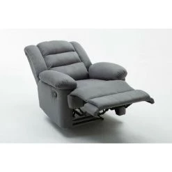 HABITAT ET JARDIN Fauteuil Relax "Buckingham" - 85 X 93 X 100 Cm - Gris Clair -Pas Cher Fauteuil Magasin 17713925 4