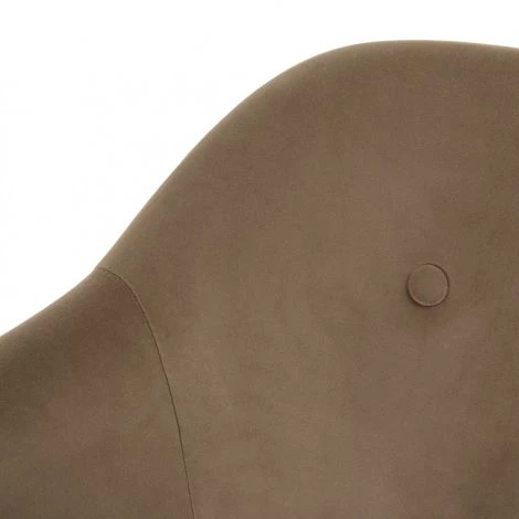 MACABANE ALBANE - Fauteuil Urban Tissu Velours Chamois Pieds évasés Métal - Beige 7 MACABANE ALBANE - Fauteuil Urban Tissu Velours Chamois Pieds évasés Métal - Beige – Image 5