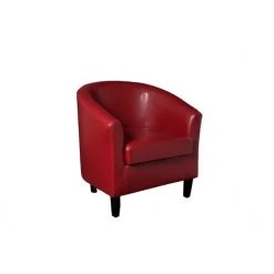 MACABANE ARTHUR - Fauteuil Cabriolet NEW YORK Rouge Pieds Noirs - ROUGE 6 MACABANE ARTHUR - Fauteuil Cabriolet NEW YORK Rouge Pieds Noirs - ROUGE -Pas Cher Fauteuil Magasin 17784158 2