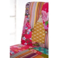 MACABANE ARTHUR - Fauteuil BETTY Tissu Bohème Multicolore Pieds Bois Noir - IMPRIME -Pas Cher Fauteuil Magasin 17784200 3