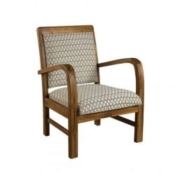 MACABANE ERIS - Fauteuil Hexago Bois Teck Tissu Vert Scandi - Multicouleurs -Pas Cher Fauteuil Magasin 17784224 2