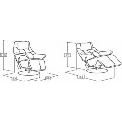 ALTOBUY RADONA - Fauteuil Relax Electrique Cuir Gris - Gris -Pas Cher Fauteuil Magasin 17851613 3