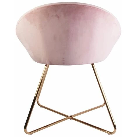 ALTOBUY KAENA - Fauteuil Velours Rose Et Piétement Doré - Rose 6 ALTOBUY KAENA - Fauteuil Velours Rose Et Piétement Doré - Rose – Image 4