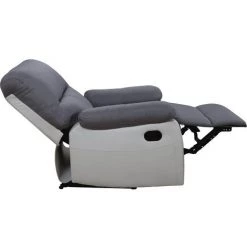 HABITAT ET JARDIN Fauteuil Relax "Lincoln" - 90 X 89 X 103 Cm - Blanc/Gris Clair -Pas Cher Fauteuil Magasin 17857109 4