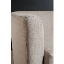 MACABANE ARTHUR - Fauteuil Cabriolet 63x63cm Tissu Couleur Lin Pieds Bois Naturel - Lin -Pas Cher Fauteuil Magasin 17923324 3