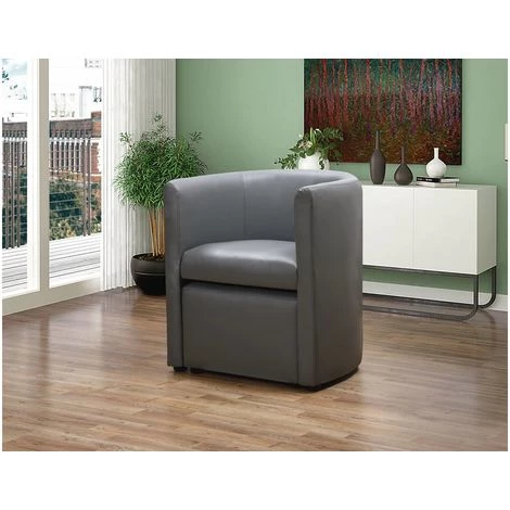 HABITAT ET JARDIN Fauteuil + Pouf "Basma" - 64 X 58 X 70 Cm - Gris 4 HABITAT ET JARDIN Fauteuil + Pouf "Basma" - 64 X 58 X 70 Cm - Gris – Image 2