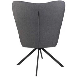 THE HOME DECO FACTORY Fauteuil Pivotant En Tissu Washington Gris - Gris -Pas Cher Fauteuil Magasin 18201396 4