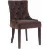 CLP Chaise De Salle à Manger Aberdeen En Velours Marron Antique -Pas Cher Fauteuil Magasin 18212180 1