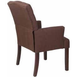 CLP Chaise De Salle à Manger Sugar Tissu Pieds En Bois De Caoutchouc Marron Antique -Pas Cher Fauteuil Magasin 18358986 4