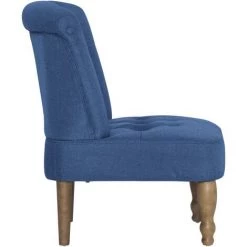 HELLOSHOP26 Fauteuil Chaise Siège Lounge Design Club Sofa Salon Française Bleu Tissu - Bleu 10 HELLOSHOP26 Fauteuil Chaise Siège Lounge Design Club Sofa Salon Française Bleu Tissu - Bleu -Pas Cher Fauteuil Magasin 18467155 4