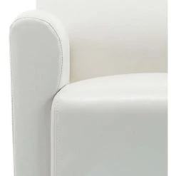 HELLOSHOP26 Fauteuil Chaise Siège Lounge Design Club Sofa Salon Blanc Similicuir - Blanc -Pas Cher Fauteuil Magasin 18467298 5