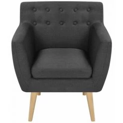 HELLOSHOP26 Fauteuil Chaise Siège Lounge Design Club Sofa Salon Tissu 67 X 59 X 77 Cm Gris Foncé - Gris 9 HELLOSHOP26 Fauteuil Chaise Siège Lounge Design Club Sofa Salon Tissu 67 X 59 X 77 Cm Gris Foncé - Gris -Pas Cher Fauteuil Magasin 18467575 3