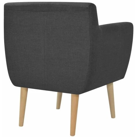 HELLOSHOP26 Fauteuil Chaise Siège Lounge Design Club Sofa Salon Tissu 67 X 59 X 77 Cm Gris Foncé - Gris 6 HELLOSHOP26 Fauteuil Chaise Siège Lounge Design Club Sofa Salon Tissu 67 X 59 X 77 Cm Gris Foncé - Gris – Image 4