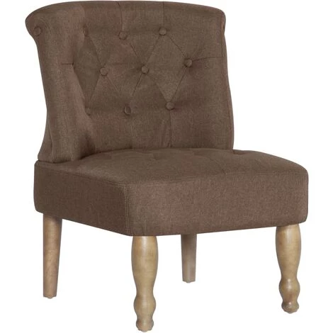 HELLOSHOP26 Fauteuil Chaise Siège Lounge Design Club Sofa Salon Française Marron Tissu - Marron 3 HELLOSHOP26 Fauteuil Chaise Siège Lounge Design Club Sofa Salon Française Marron Tissu - Marron