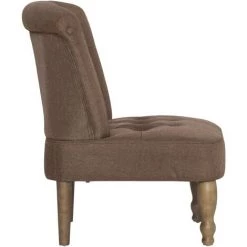HELLOSHOP26 Fauteuil Chaise Siège Lounge Design Club Sofa Salon Française Marron Tissu - Marron 9 HELLOSHOP26 Fauteuil Chaise Siège Lounge Design Club Sofa Salon Française Marron Tissu - Marron -Pas Cher Fauteuil Magasin 18467582 3