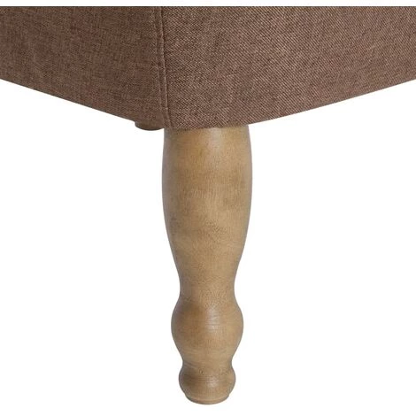 HELLOSHOP26 Fauteuil Chaise Siège Lounge Design Club Sofa Salon Française Marron Tissu - Marron 7 HELLOSHOP26 Fauteuil Chaise Siège Lounge Design Club Sofa Salon Française Marron Tissu - Marron – Image 5