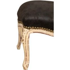 BISCOTTINI Banquette Repose Pieds Style Français Louis XVI, En Bois Massif De Hêtre, Sculpté à La Main De Dimensions L42XPR42XH42 Cm. Fini -Pas Cher Fauteuil Magasin 18545694 4