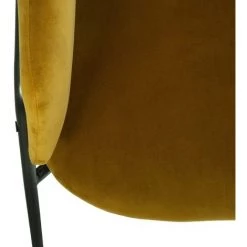 ATMOSPHERA Fauteuil En Velours Design Contempo Siron - 57 X 59 X 82 - Jaune -Pas Cher Fauteuil Magasin 18610827 3