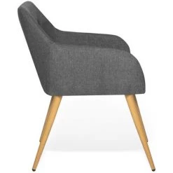 IDMARKET Lot De 2 Fauteuils DANIA Gris Anthracite 11 IDMARKET Lot De 2 Fauteuils DANIA Gris Anthracite -Pas Cher Fauteuil Magasin 18734645 5