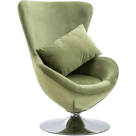 HELLOSHOP26 Fauteuil Chaise Siège Lounge Design Club Sofa Salon Pivotant En Forme D’œuf Avec Coussin Vert Clair Velours - Or 3 HELLOSHOP26 Fauteuil Chaise Siège Lounge Design Club Sofa Salon Pivotant En Forme D’œuf Avec Coussin Vert Clair Velours - Or