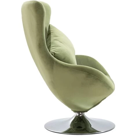 HELLOSHOP26 Fauteuil Chaise Siège Lounge Design Club Sofa Salon Pivotant En Forme D’œuf Avec Coussin Vert Clair Velours - Or 5 HELLOSHOP26 Fauteuil Chaise Siège Lounge Design Club Sofa Salon Pivotant En Forme D’œuf Avec Coussin Vert Clair Velours - Or â Image 3