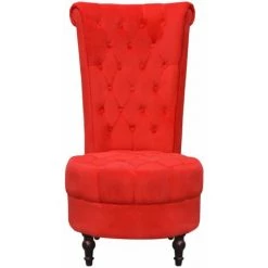 HELLOSHOP26 Fauteuil Chaise Siège Lounge Design Club Sofa Salon De Canapé Avec Dossier Haut Rouge - Rouge -Pas Cher Fauteuil Magasin 18777302 2
