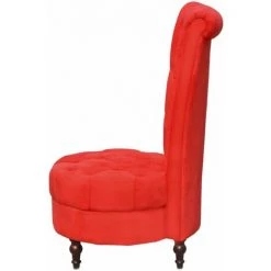 HELLOSHOP26 Fauteuil Chaise Siège Lounge Design Club Sofa Salon De Canapé Avec Dossier Haut Rouge - Rouge -Pas Cher Fauteuil Magasin 18777302 3