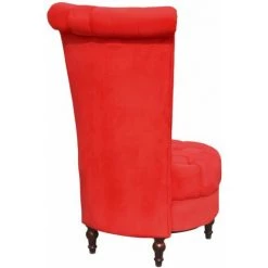 HELLOSHOP26 Fauteuil Chaise Siège Lounge Design Club Sofa Salon De Canapé Avec Dossier Haut Rouge - Rouge -Pas Cher Fauteuil Magasin 18777302 4
