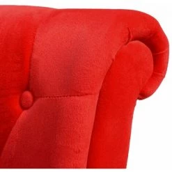 HELLOSHOP26 Fauteuil Chaise Siège Lounge Design Club Sofa Salon De Canapé Avec Dossier Haut Rouge - Rouge -Pas Cher Fauteuil Magasin 18777302 5
