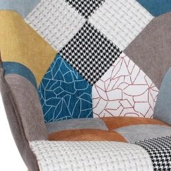 IDMARKET Fauteuil Scandinave IVAR En Tissu Patchwork Multicouleurs - Multicolor 10 IDMARKET Fauteuil Scandinave IVAR En Tissu Patchwork Multicouleurs - Multicolor -Pas Cher Fauteuil Magasin 18777859 4