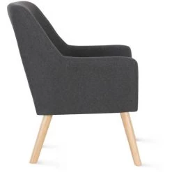 IDMARKET Fauteuil Scandinave NAT En Tissu Gris Anthracite - Gris 11 IDMARKET Fauteuil Scandinave NAT En Tissu Gris Anthracite - Gris -Pas Cher Fauteuil Magasin 18823754 5
