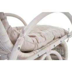 HHG Fauteuil à Bascule Esmeraldas, Rocking-chair, Fauteuil En Rotin, Blanc ~ Rembourrage Crème 10 HHG Fauteuil à Bascule Esmeraldas, Rocking-chair, Fauteuil En Rotin, Blanc ~ Rembourrage Crème -Pas Cher Fauteuil Magasin 18943591 4