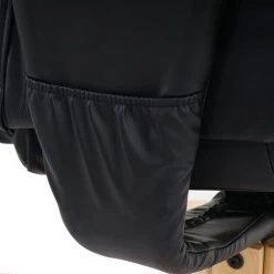 HHG Fauteuil De Télé M56, Fauteuil De Relaxation Sans Tabouret, Similicuir ~ Noir -Pas Cher Fauteuil Magasin 18960342 5