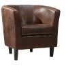INSIDE75 Fauteuil Cabriolet NEWPORT En Microfibre Vintage Marron - Marron