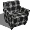 HELLOSHOP26 Fauteuil Chaise Siège Lounge Design Club Sofa Salon Avec Coussin Tissu Noir - Noir -Pas Cher Fauteuil Magasin 19056495 1