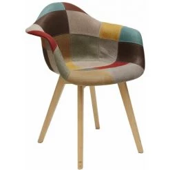 ALTOBUY BRADU - Lot De 2 Fauteuils Patchwork Motif Vintage - Multicolore -Pas Cher Fauteuil Magasin 19175164 5