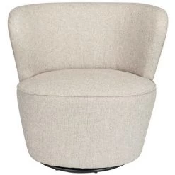 Fauteuil Pivotant Tramé Lin Barnabé - Signature - Beige Lin