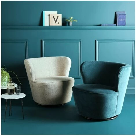 Fauteuil Pivotant Tramé Lin Barnabé - Signature - Beige Lin 4 Fauteuil Pivotant Tramé Lin Barnabé - Signature - Beige Lin – Image 2