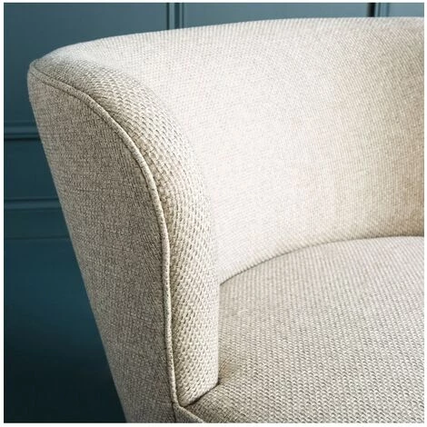 Fauteuil Pivotant Tramé Lin Barnabé - Signature - Beige Lin 5 Fauteuil Pivotant Tramé Lin Barnabé - Signature - Beige Lin – Image 3