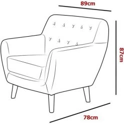 MOBILIER DECO VERNER VELOURS - Fauteuil En Tissu Velours Noir Scandinave - Noir -Pas Cher Fauteuil Magasin 19452314 4