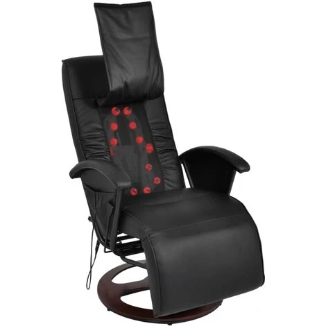YOUTHUP Fauteuil De Massage Shiatsu Noir Similicuir 3 YOUTHUP Fauteuil De Massage Shiatsu Noir Similicuir