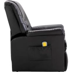 YOUTHUP Fauteuil De Massage Noir Similicuir -Pas Cher Fauteuil Magasin 19551528 5