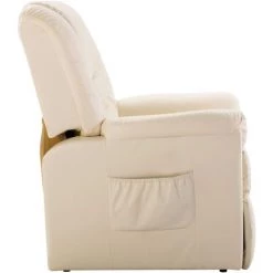 HELLOSHOP26 Fauteuil Chaise Siège Lounge Design Club Sofa Salon Inclinable Crème Similicuir - Crème 9 HELLOSHOP26 Fauteuil Chaise Siège Lounge Design Club Sofa Salon Inclinable Crème Similicuir - Crème -Pas Cher Fauteuil Magasin 19700538 3