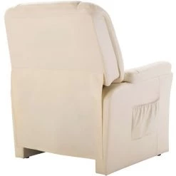 HELLOSHOP26 Fauteuil Chaise Siège Lounge Design Club Sofa Salon Inclinable Crème Similicuir - Crème 10 HELLOSHOP26 Fauteuil Chaise Siège Lounge Design Club Sofa Salon Inclinable Crème Similicuir - Crème -Pas Cher Fauteuil Magasin 19700538 4