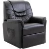HELLOSHOP26 Fauteuil Chaise Siège Lounge Design Club Sofa Salon Inclinable Noir Similicuir - Noir