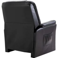 HELLOSHOP26 Fauteuil Chaise Siège Lounge Design Club Sofa Salon Inclinable Noir Similicuir - Noir 10 HELLOSHOP26 Fauteuil Chaise Siège Lounge Design Club Sofa Salon Inclinable Noir Similicuir - Noir -Pas Cher Fauteuil Magasin 19700542 4